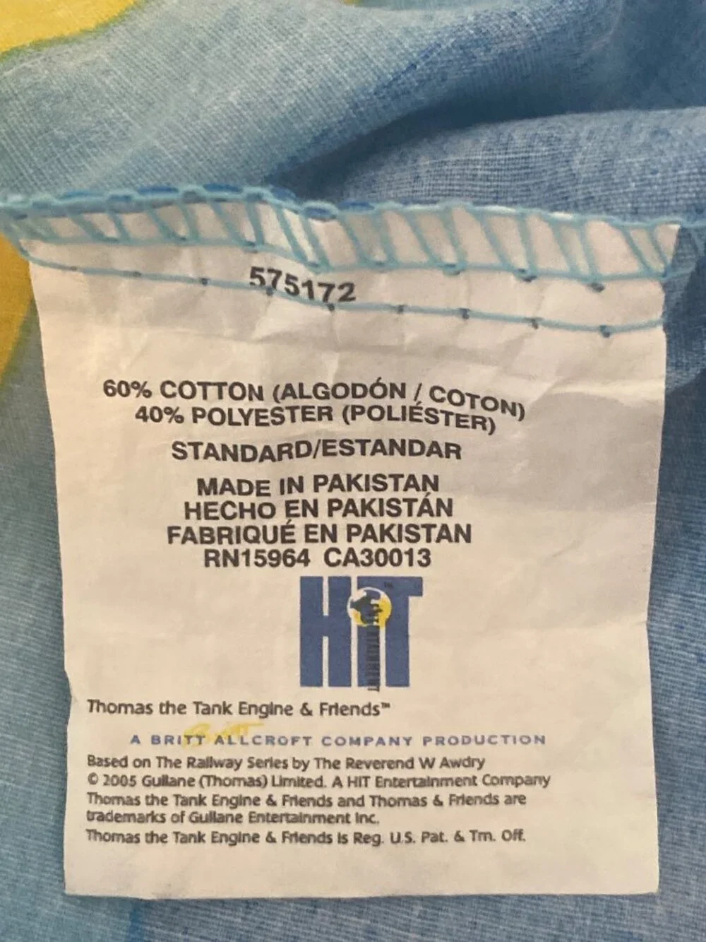 VTG HIT Gullane Thomas Tank Engine Standard Pillow Case Bedtime Express  Double
